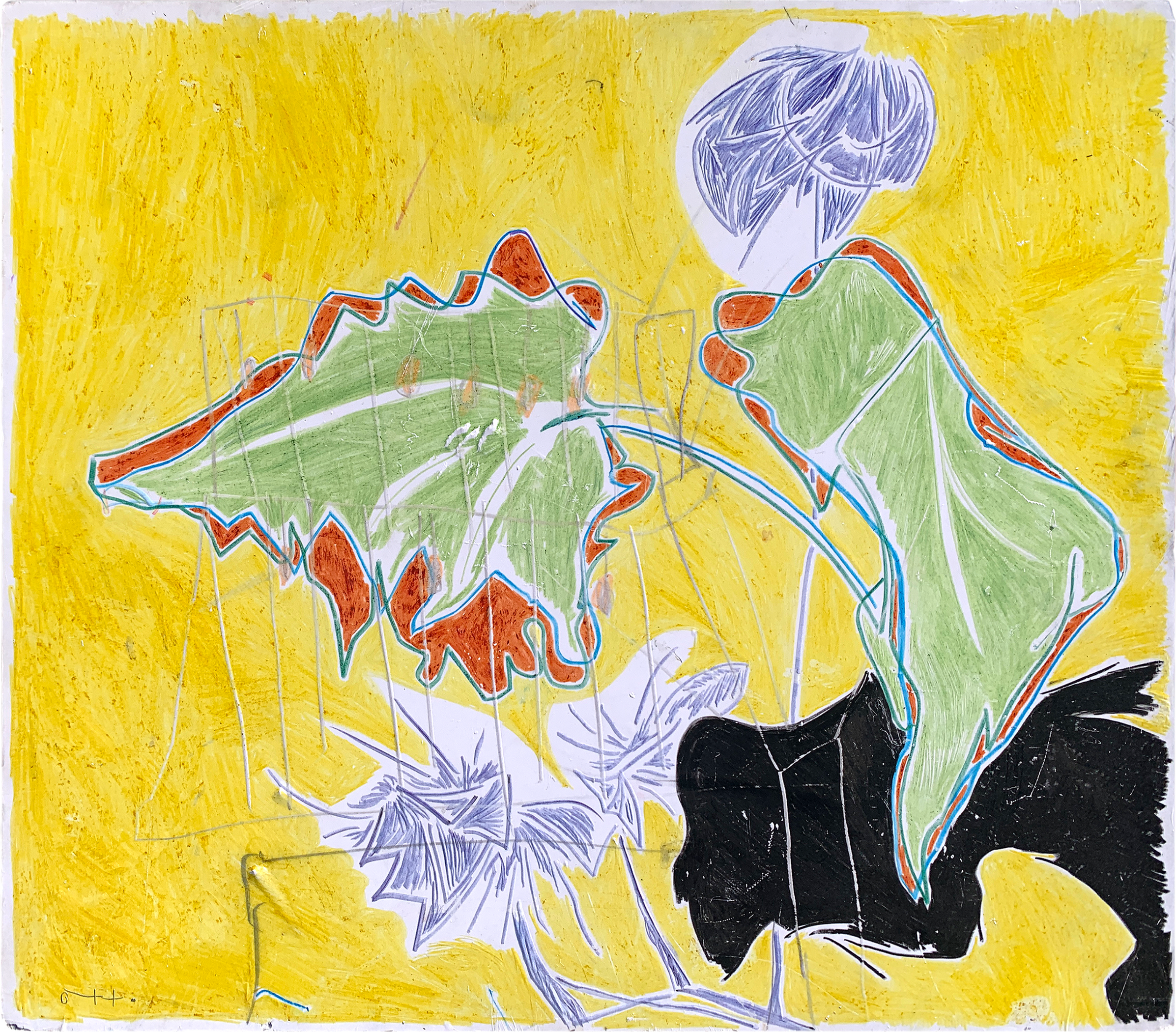 20sept22ㅤㅤpencil on plastic panelㅤㅤ30.5x26.5 cmㅤㅤ12x10.4 in