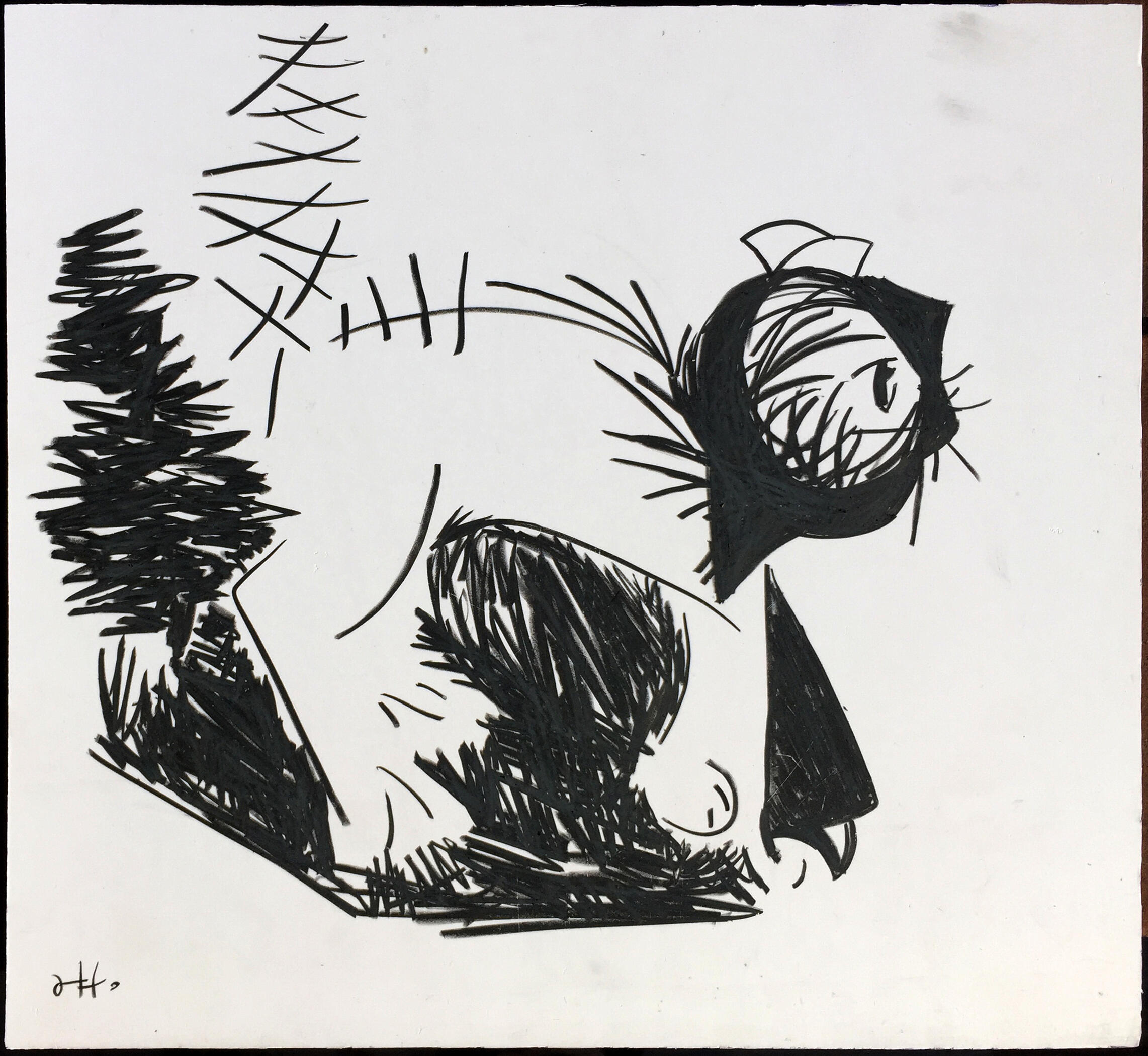 27sept20ㅤㅤoil pastel on plastic panelㅤㅤ27x29.5 cmㅤㅤ11.6x10.6 in